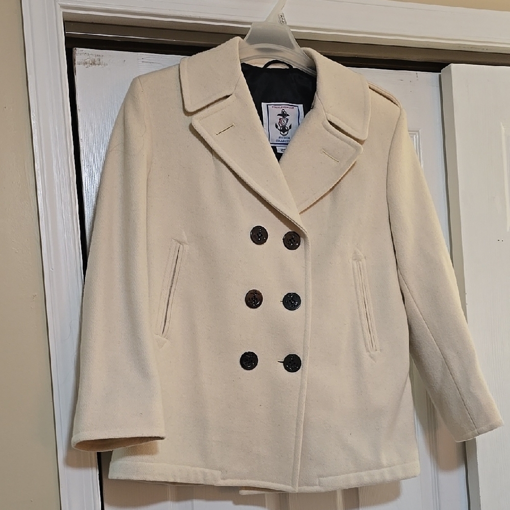Sterlingwear Anchor Collection Women's Cream Peacoat 12R